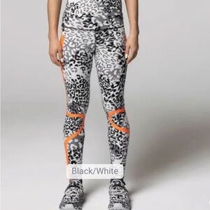 Black, White, Gray, & Orange Adidas by Stella McCartney. Yoga Leggings. Size XS.